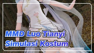 [MMD Luo Tianyi / Simulasi Kostum / Potert] Bunga Dan Bulan Bersama