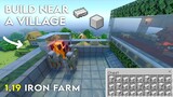 How to Make Iron Farm in Minecraft Bedrock 1.19 Near the Village