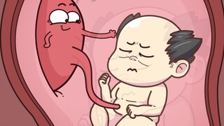 Đứa bé trong bụng được dỗ dành thành một đứa trẻ khổng lồ