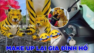 Make up lại gia đình hổ đón tết🐅🐅 - Top comments hài Face Book.