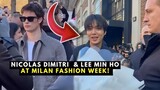 Lee Min ho meets actor Nicolas Dimitri Constantine at Milan fashion week