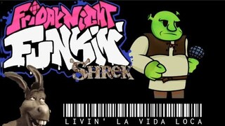 fnf vs shrek but sings livin' la vida loca | FNF vs Shrek second song