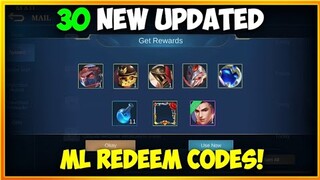 30 REDEEM CODES IN MOBILE LEGENDS - NOVEMBER | MLBB