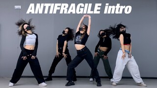 LE SSERAFIM mma versi panggung ANTIFRAGILE intro ruang latihan flip dance