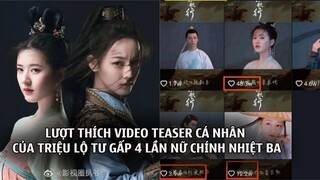 'Trường Ca Hành' tung teaser,Triệu Lộ Tư được khen xinh đẹp,lượt thích gấp 4 lần nữ chính Nhiệt Ba