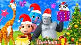 Funny Animals Celebrate Christmas Party with Monkey & Gorilla Santa in Forest | Zoo Christmas Party