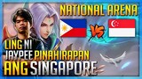 LING NI JAYPEE  PINAHIRAPAN ANG TEAM SINGAPORE - NATIONAL ARENA.