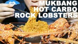 Mukbang Samyang Hot Carbo Noodles With Rock Lobsters (ASMR USA Korea Portugal Switzerland Finland)