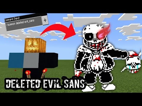 How to summon Deleted Evil Sans in Minecraft