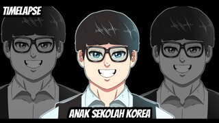 MENGGAMBAR ANAK SEKOLAH KOREA