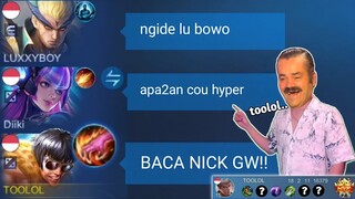 CHOUBOWO.EXE - KETIKA HYPER BOWO DIREMEHKAN OLEH TIM SENDIRI!! Auto Kasih Paham Coy 😂 Mobile Legends