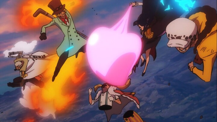 [ One Piece : Action Frenzy/AMV] Semua anggota menutupi Luffy dan mendorong Tate/Lo/Empress/Smog/Sab
