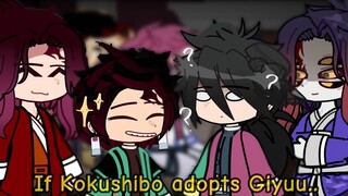 Uppermoons Trio+Muzan reacts to if Kokushibo adopts Giyuu || GCRV || Demon Slayer ||