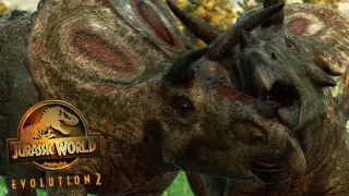 Torosaurus LOCK HORNS! - Life in the Cretaceous || Jurassic World Evolution 2 �� [4K] ��