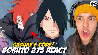 SASUKE VAI ATRÁS DO CODE! TO HYPADO! - React Boruto 275