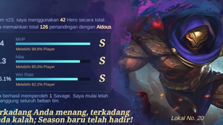 ketika wibu main mobile legend pakai aldous dpet maniac😜