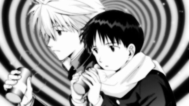 shinji ikari and kaworu nagisa        -        [ mmd ] cr . sparkleFox  ( y t ) ♡~♥~(┛❍ᴥ❍)┛彡┻━┻┻━┻