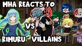 MHA/BNHA Reacts to Rimuru Tempest VS. All MHA Villains || Gacha Club ||