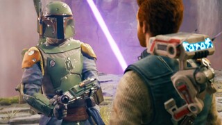 Cal Kestis Meets Boba Fett For The First Time Scene - Star Wars Jedi Survivor 2023