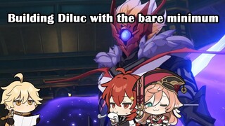 What happens if you build Diluc with minimum investment feat. Yanfei | Genshin Impact