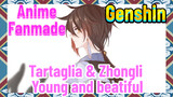 [Genshin, Anime Fanmade]  Tartaglia & Zhongli Young and beatiful