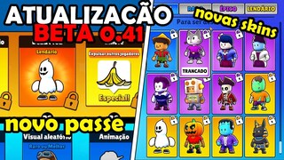 NOVO PASSE e NOVAS SKINS no BETA 0.41 no Stumble Guys