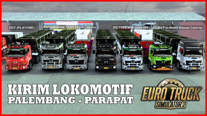 Chassis dan Kereta Baru !!! Konvoi Kirim Lokomotif Ke Sumatra || ETS 2 Mod MP Indonesia
