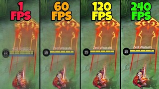 1 vs 60 vs 120 vs 240 fps