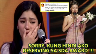 BELLE MARIANO UMIYAK SA KANYANG INTERVIEW MATAPOS QUESTIONIN ANG PAGKA-NOMINATE NITO SA SDA AWARDEE