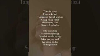 Mawar de Jongh - Tiba Tiba Hilang (Lyric Card)