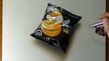 [Painting] Draw A Bag Of Potato Chips, Which Are Regarded As Real