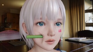 Blender | Testing video | Poke Luna in her cheek