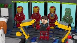 Building Blocks Version of Iron Man Laboratory Scene