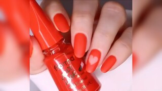 Nail Inspiration| Sơn móng đỏ trái tym