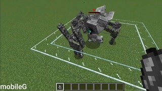 Golem bedrock vs chiến binh sắt #game