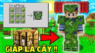 THỬ THÁCH SINH TỒN TRONG THẾ GIỚI TOÀN LÀ GIÁP TRONG MINECRAFT #2 *GIÁP LÁ RƠI NHẸ NHÀNG*