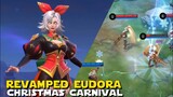 REVAMPED EUDORA CHRISTMAS CARNIVAL SKIN IS HERE! | EVIL SNOW WHITE WITH SNOWFLAKES! | MOBILE LEGENDS