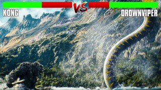 Kong Vs Drownviper Battle Scene 4K | Godzilla X Kong The New Empire But Health Bar Is Enabled