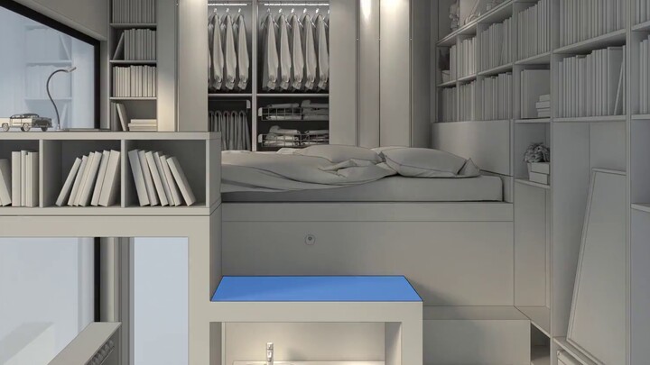 Sino-German 18㎡ Small Apartment Challenge - Chinese Work [Super Storage Edition]