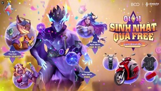 Mùng 1/11, SINH NHẬT QUÀ FREE, LIÊN QUÂN ĐI - Garena Liên Quân Mobile