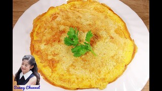 ไข่เจียว ไร้น้ำมัน : Thai Omelet Without Oil l Sunny Thai Food