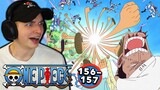 LUFFY VS. THE WHITE BERETS | One Piece REACTION Episode 156 + 157