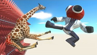 Super Kick Into Grinders - Animal Revolt Battle Simulator