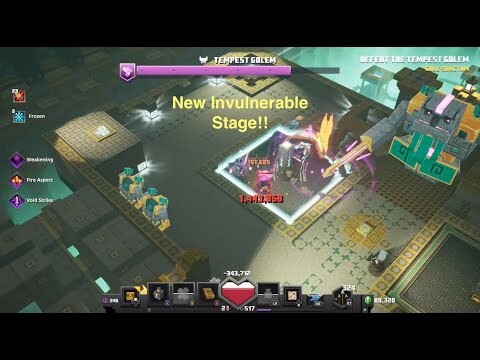 Minecraft Dungeons Luminous Night Updated Tempest Golem (It's Invulnerable now!!)