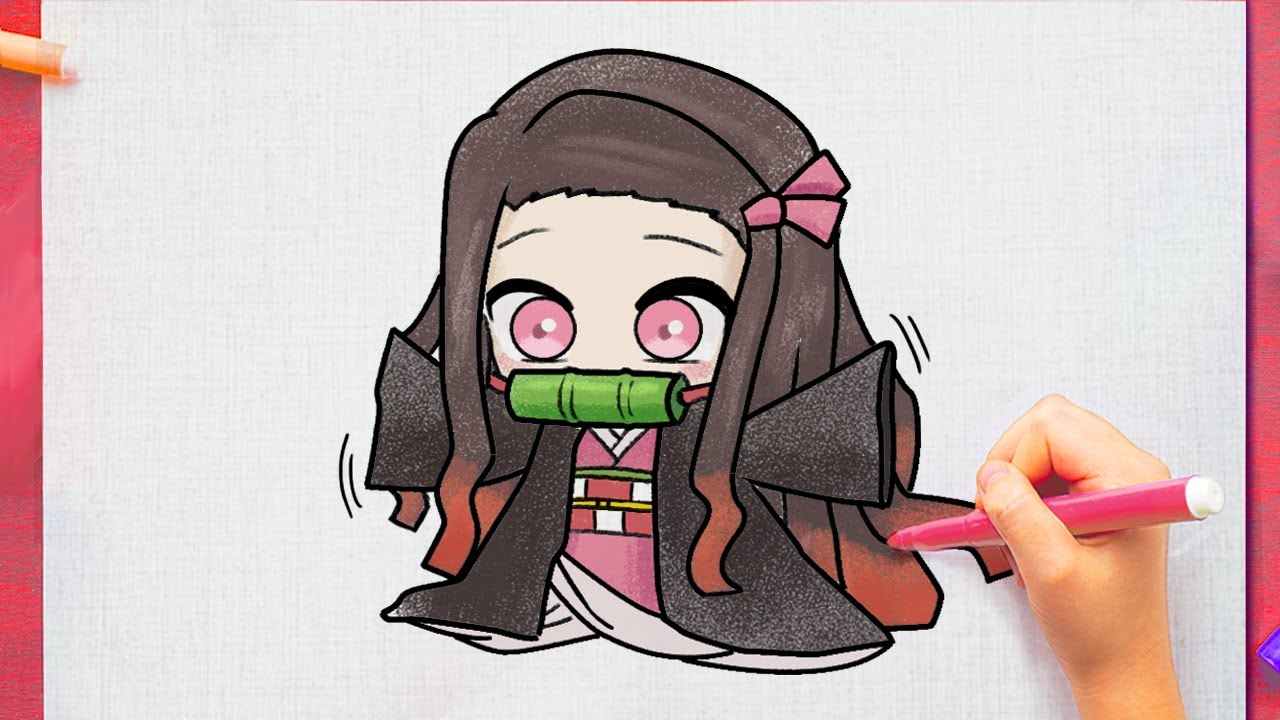 How to draw NEZUKO easy step by step DEMON SLAYER - Bilibili