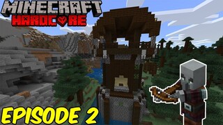 I RAIDED A PILLAGER OUTPOST!!! - Minecraft Hardcore Episode 2