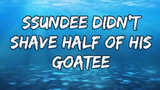 ssundee didn't shave half of his goatee