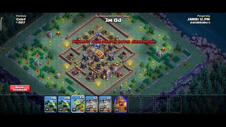 Cara attack base Coc mode malam