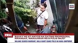 Walong pulis rinansak ang bahay ng retired propesora at ninakawan pa ito !