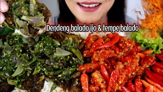 ASMR DENDENG BALADO CABE  IJO + TEMPE BALADO | ASMR MUKBANG INDONESIA